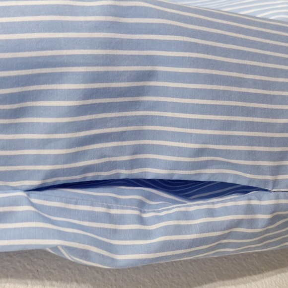 Zara TRF Blue White Striped Short Sleeve Ruffle Coastal Preppy Romper Size L - Picture 2 of 13